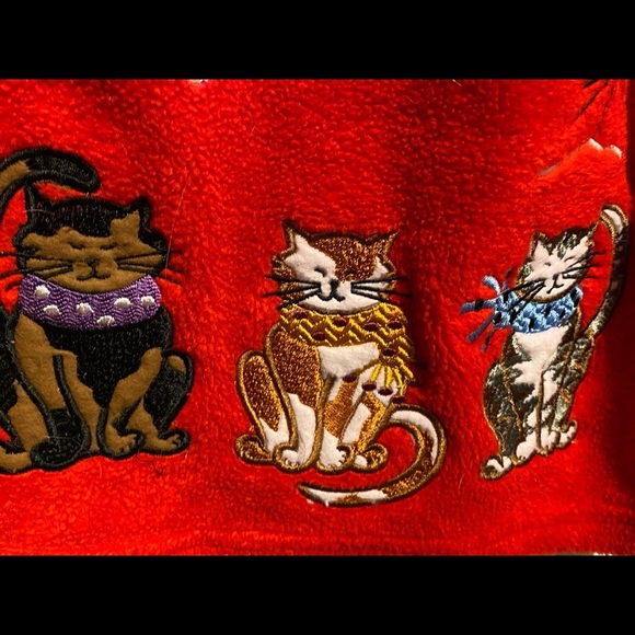 QUACKER FACTORY JACKET RED FLEECE WINTER Cats, Mice and Dogs - Picture 2 of 11
